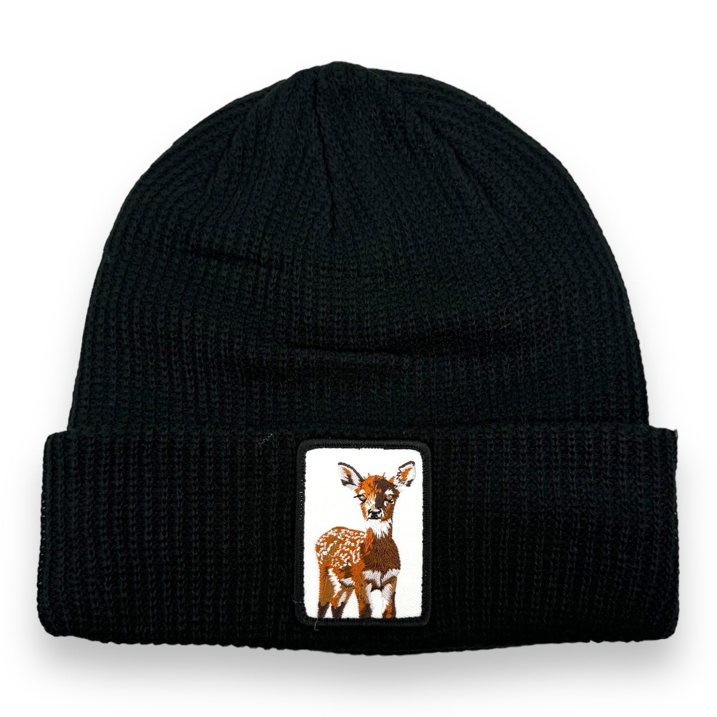 Beanie with Cute Embroidered Animal Patch