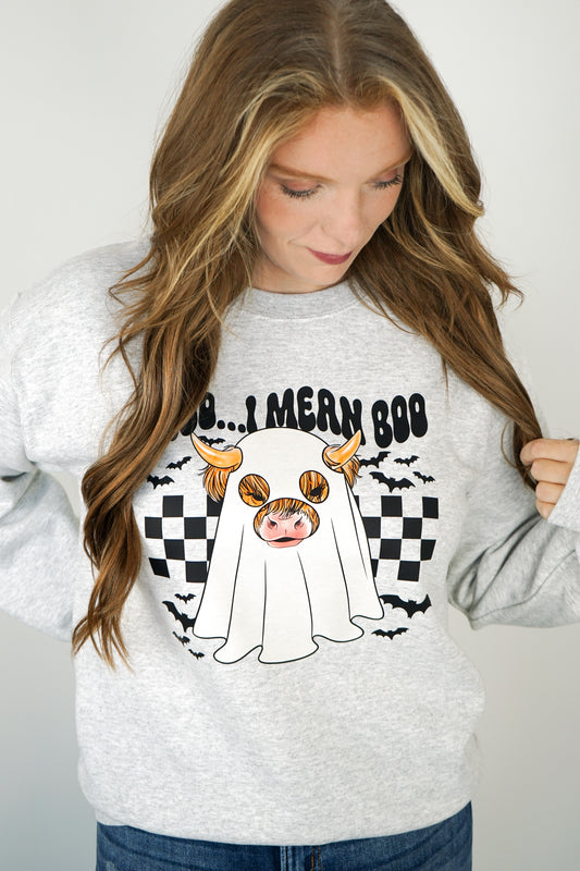 Moo Moo Cow Ghost Crewneck Sweatshirt