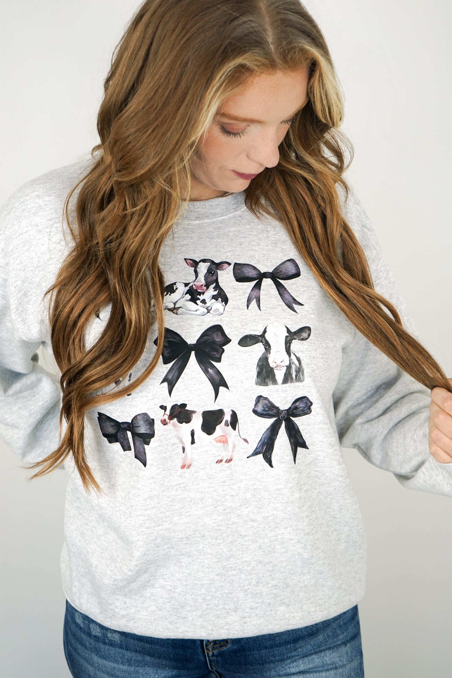 Cows and Bows Crewneck Sweatshirt