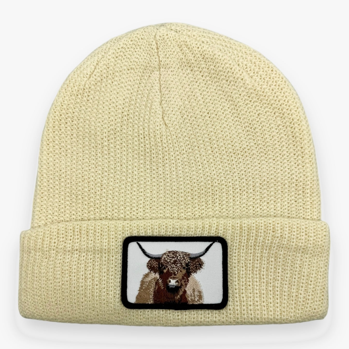 Beanie with Cute Embroidered Animal Patch