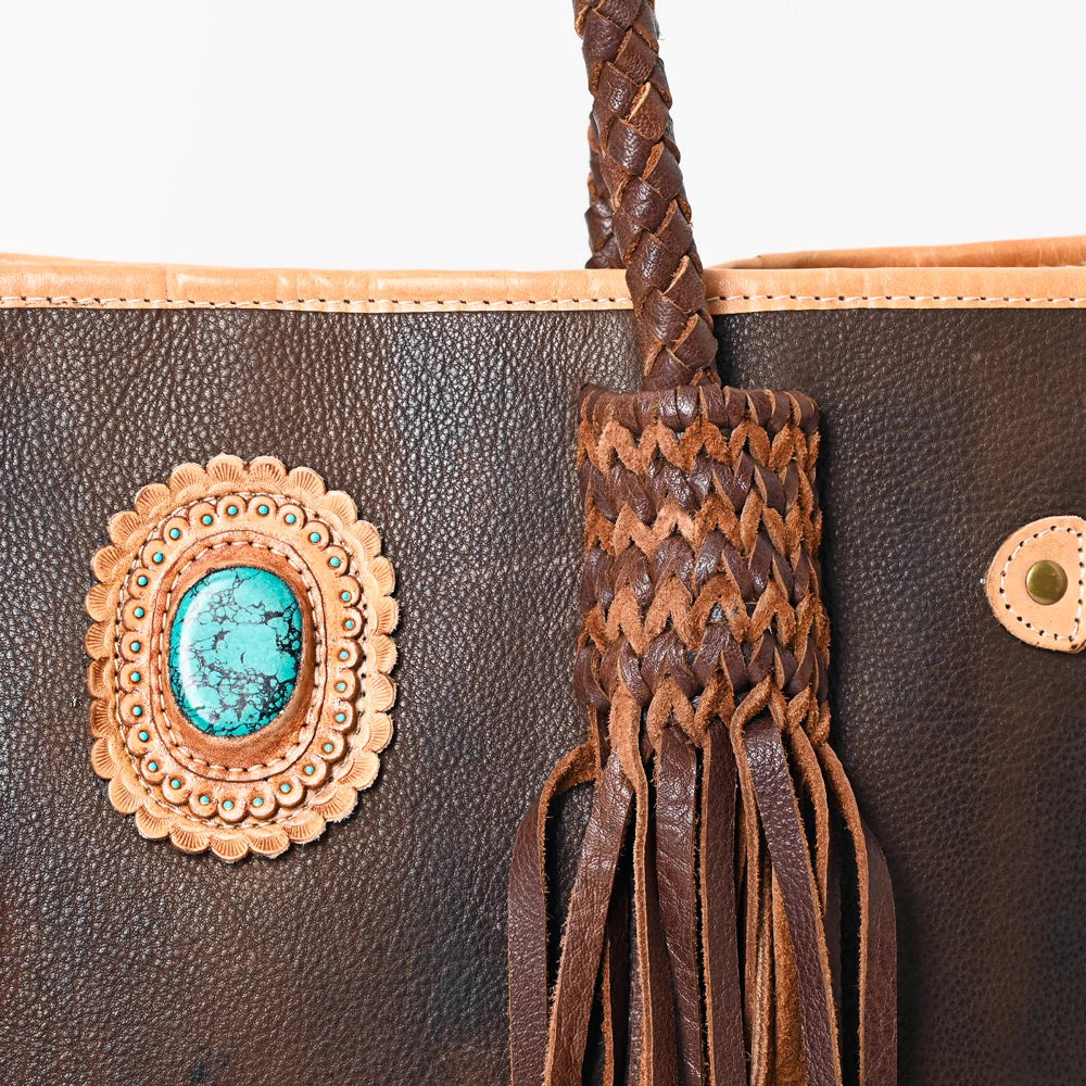 American Darling Braided Leather & Fringe Never Full Bag