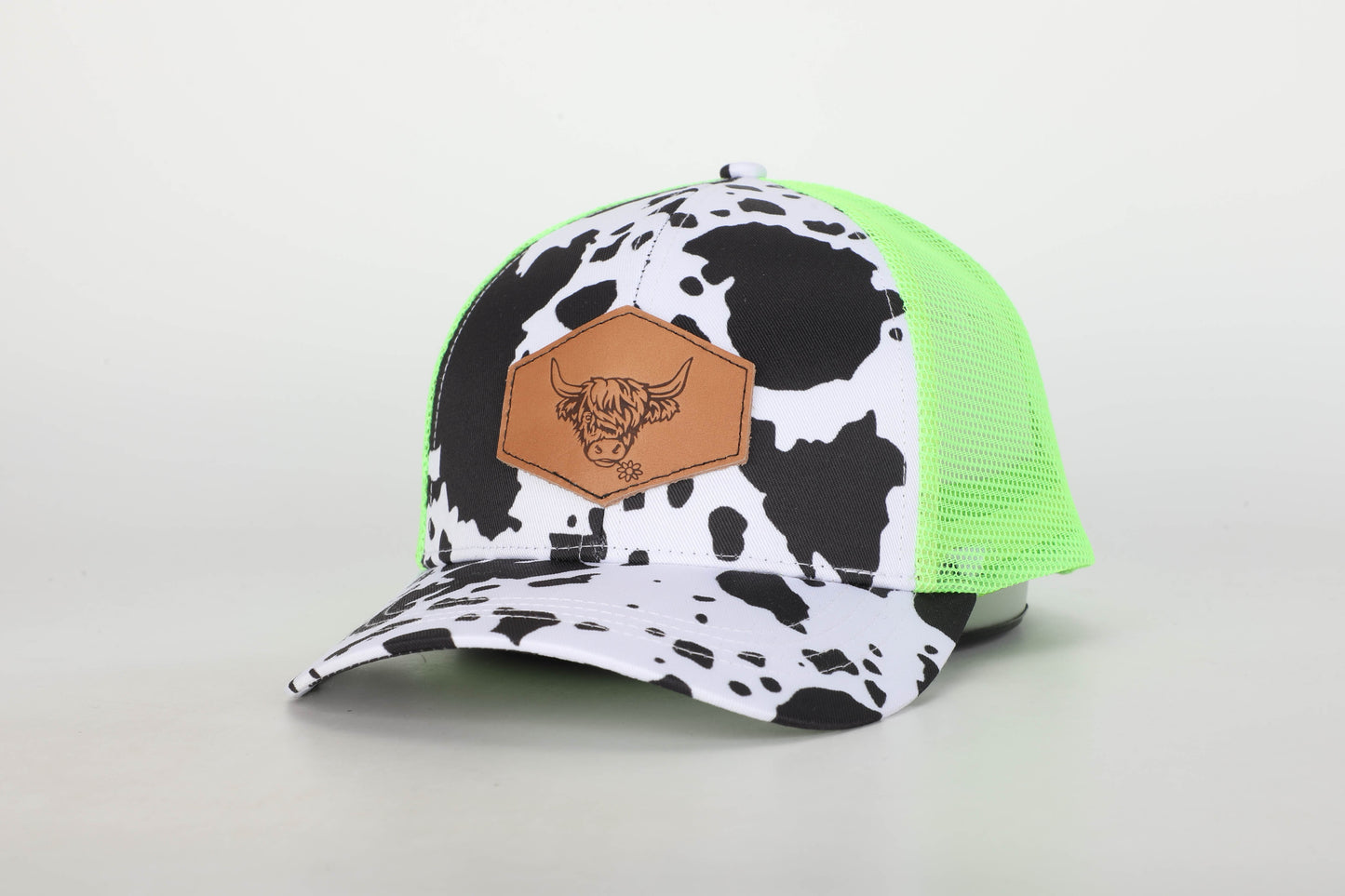 Green Highland Cow Trucker Hat