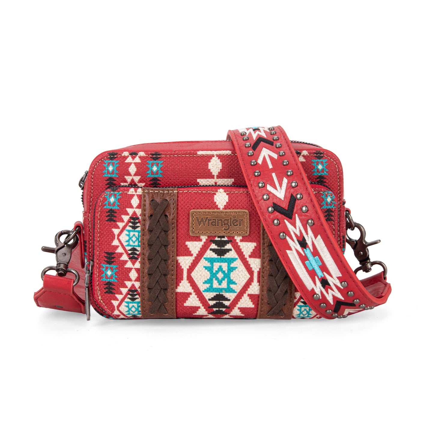 Wrangler Southwestern Printed Crossbody Purse With Wallet Compartment