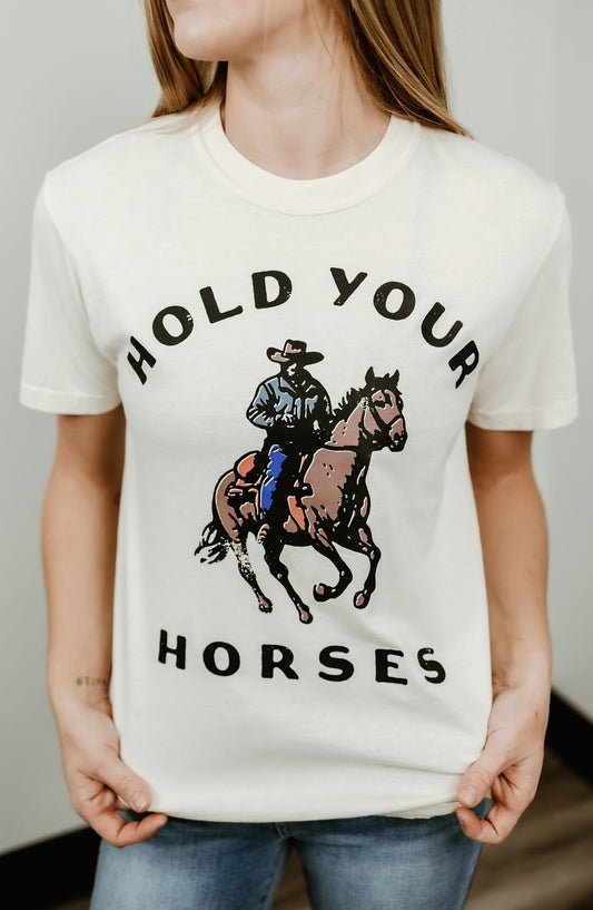 Hold Your Horses Vintage Western Comfort Tee