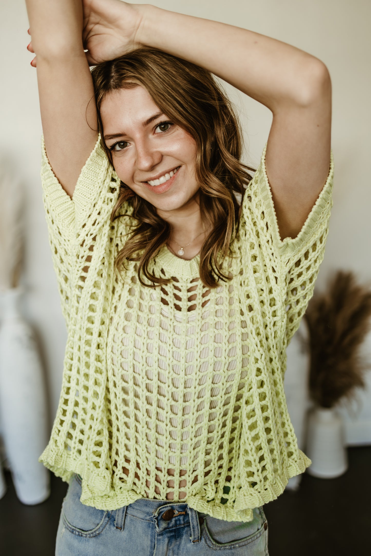 Beach Babe Open Stitch Crochet Pullover