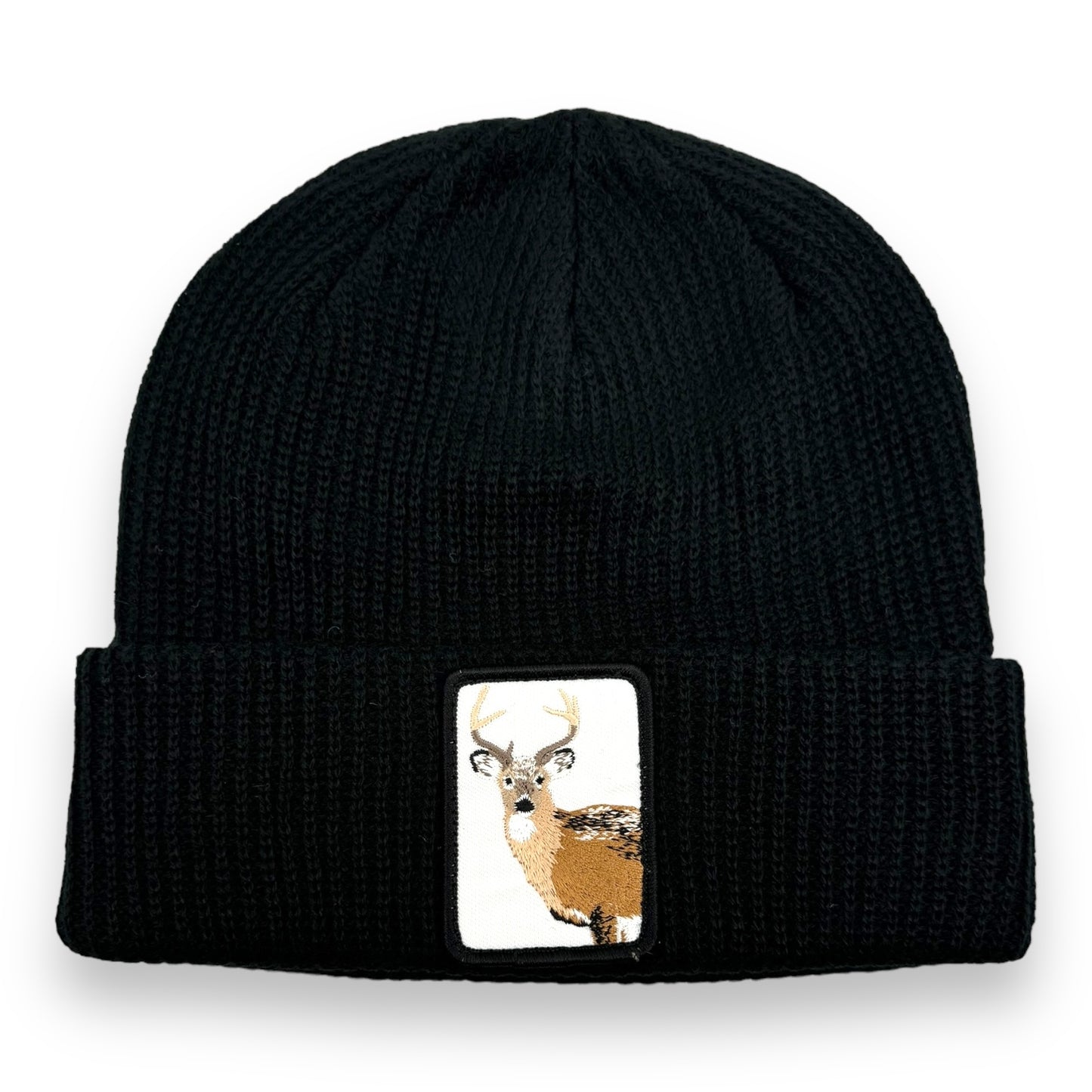 Beanie with Cute Embroidered Animal Patch