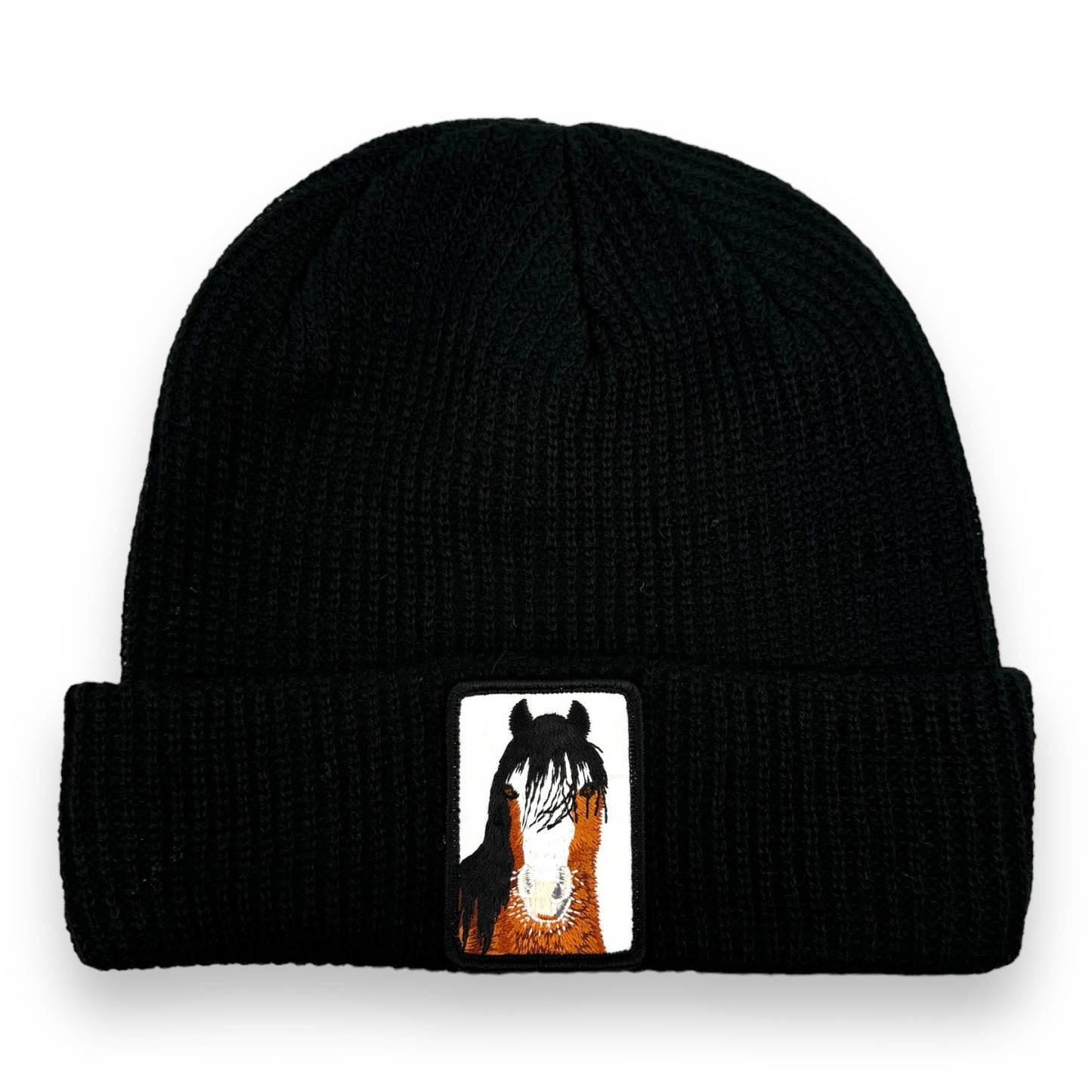 Beanie with Cute Embroidered Animal Patch