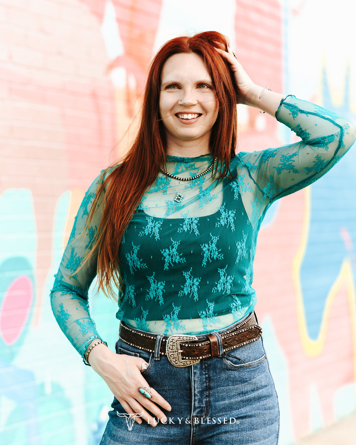 Wildflower Lace Sheer Mesh Top