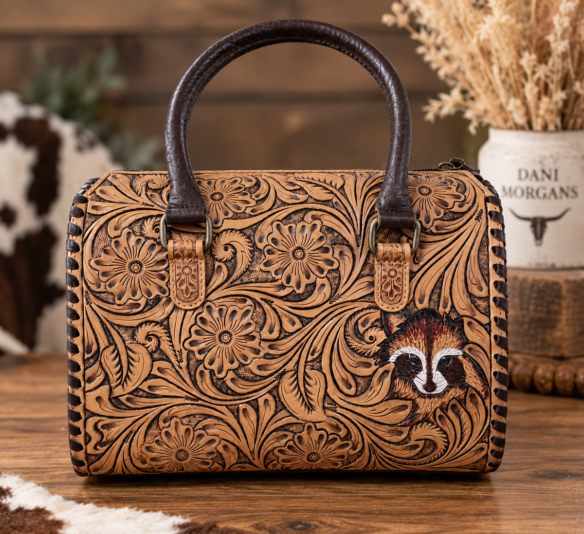 Walter’s Wild Side – Hand-Painted Tooled Leather Speedy Bag