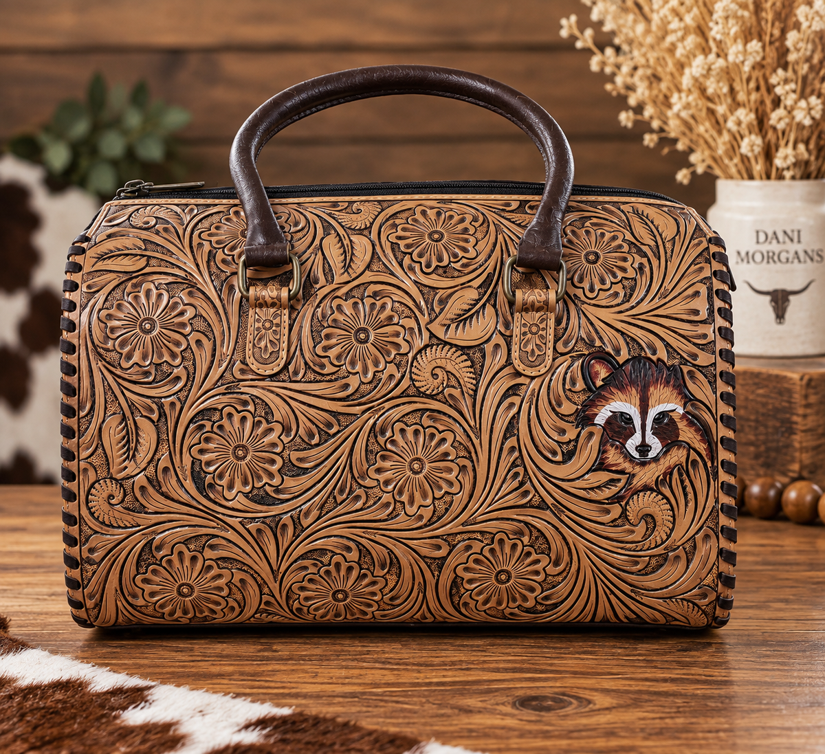Walter’s Wild Side – Hand-Painted Tooled Leather Speedy Bag