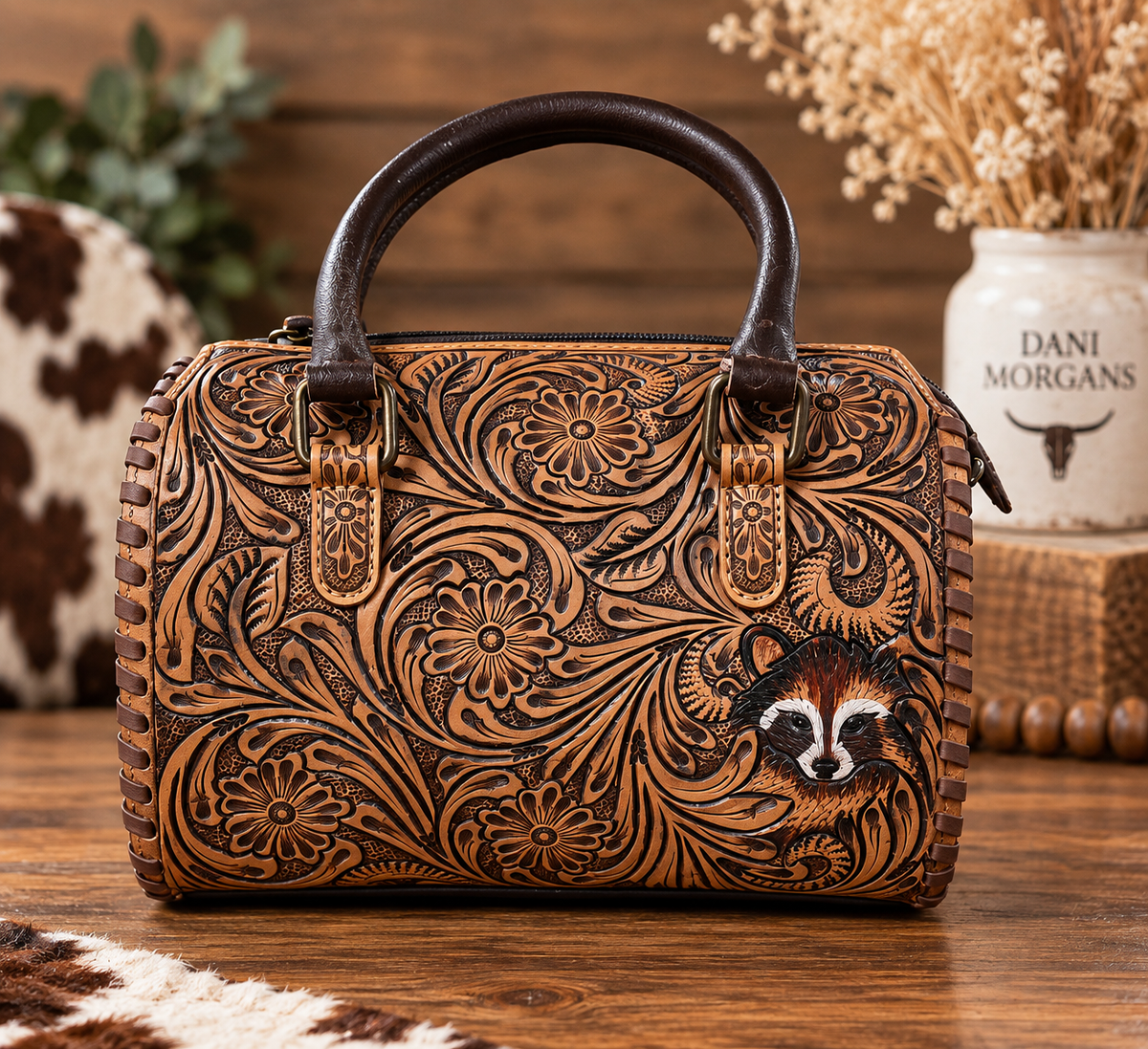 Walter’s Wild Side – Hand-Painted Tooled Leather Speedy Bag