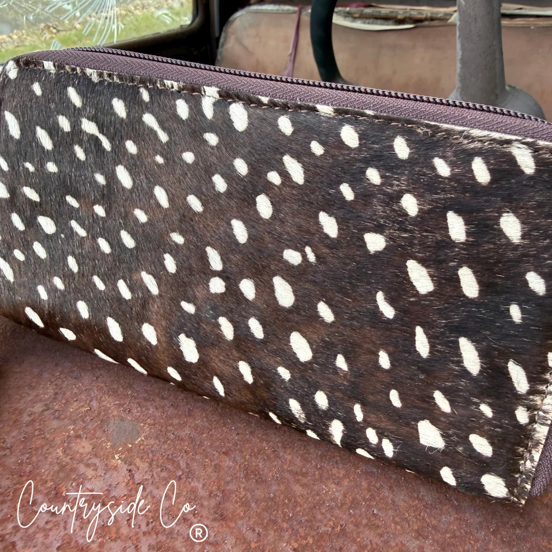 Wild Axis Genuine Cowhide Western Wallet Wristlet