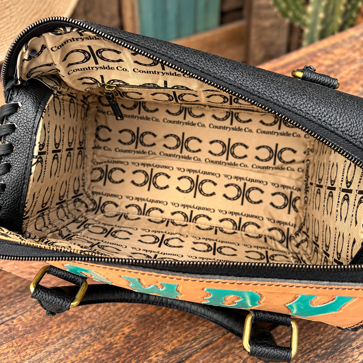 Howdy Darlin' Hand-Tooled & Hand-Painted Genuine Leather Speedy Bag