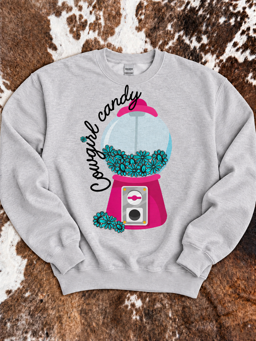 Cowgirl Candy | Grey Crewneck Sweatshirt