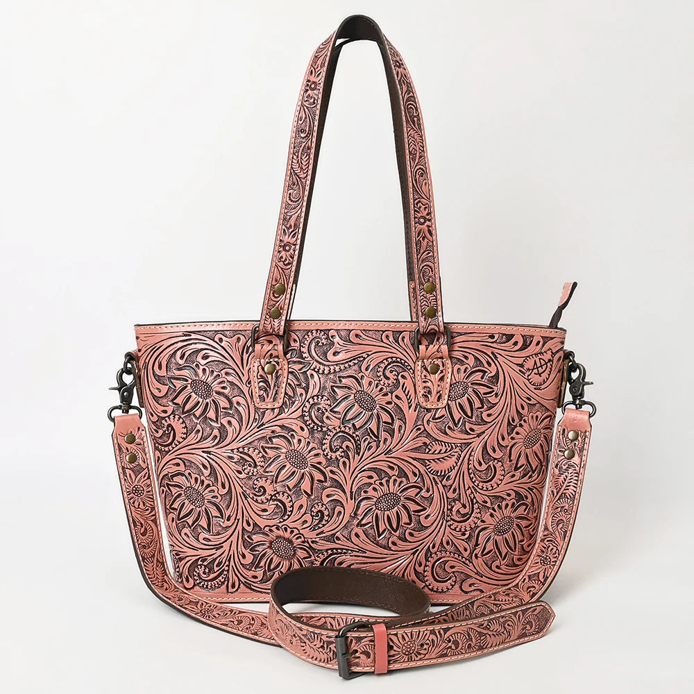 The Heirloom Floral Tote | American Darling Genuine Tooled Leather Bag