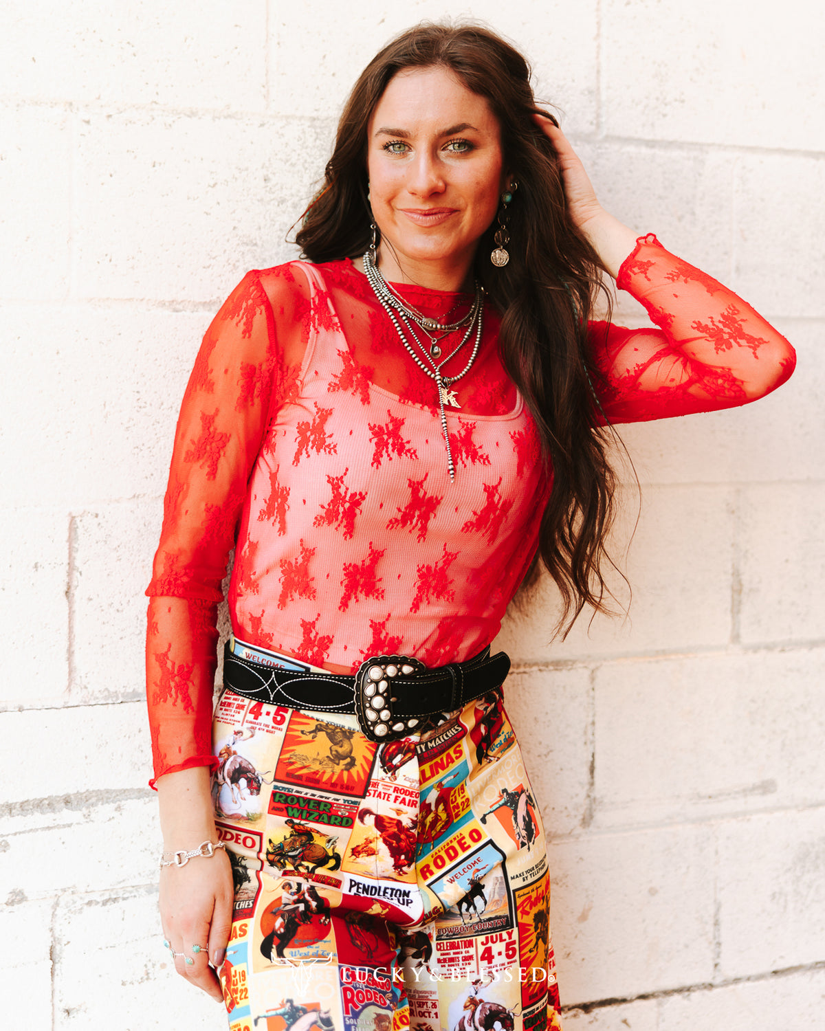 Wildflower Lace Sheer Mesh Top