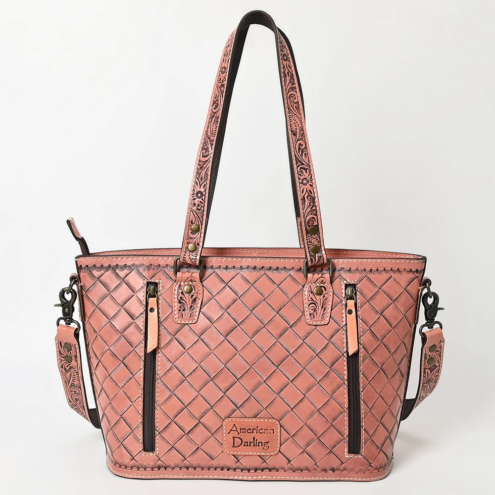 The Heirloom Floral Tote | American Darling Genuine Tooled Leather Bag