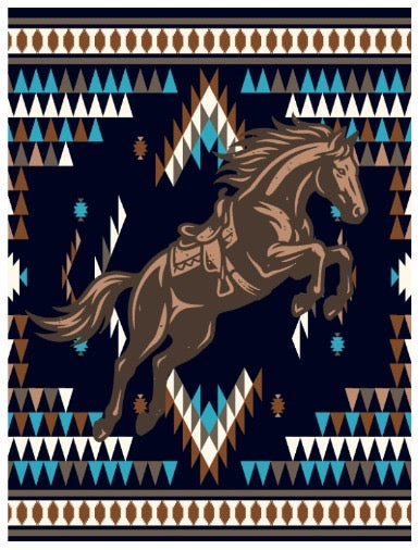 Western Dreams Ultra Soft Sherpa-Lined Throw Blanket | 50" x 60" | Multiple Prints