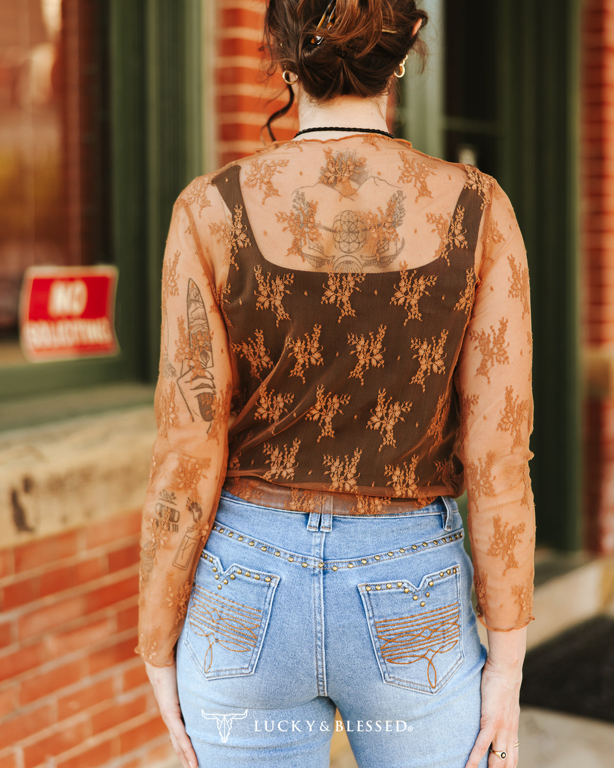 Wildflower Lace Sheer Mesh Top