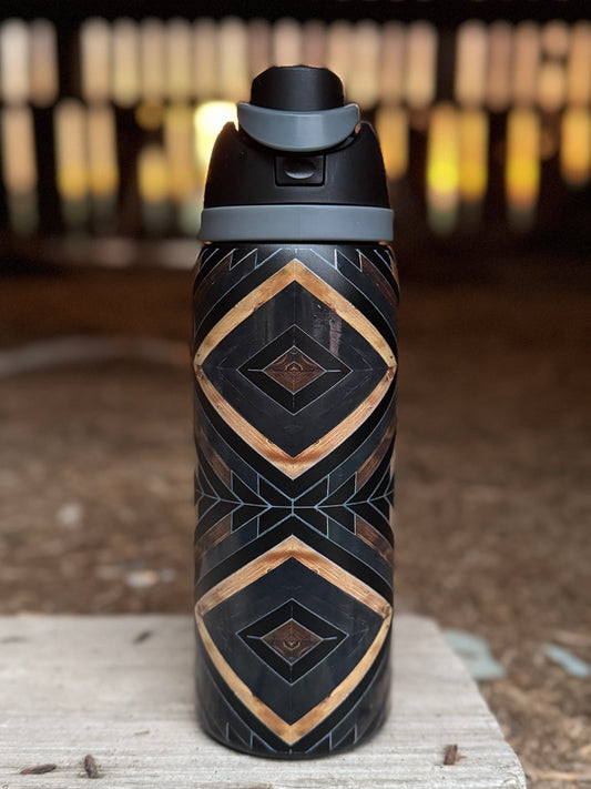 FlipSip Chevron 32oz Western Tumbler