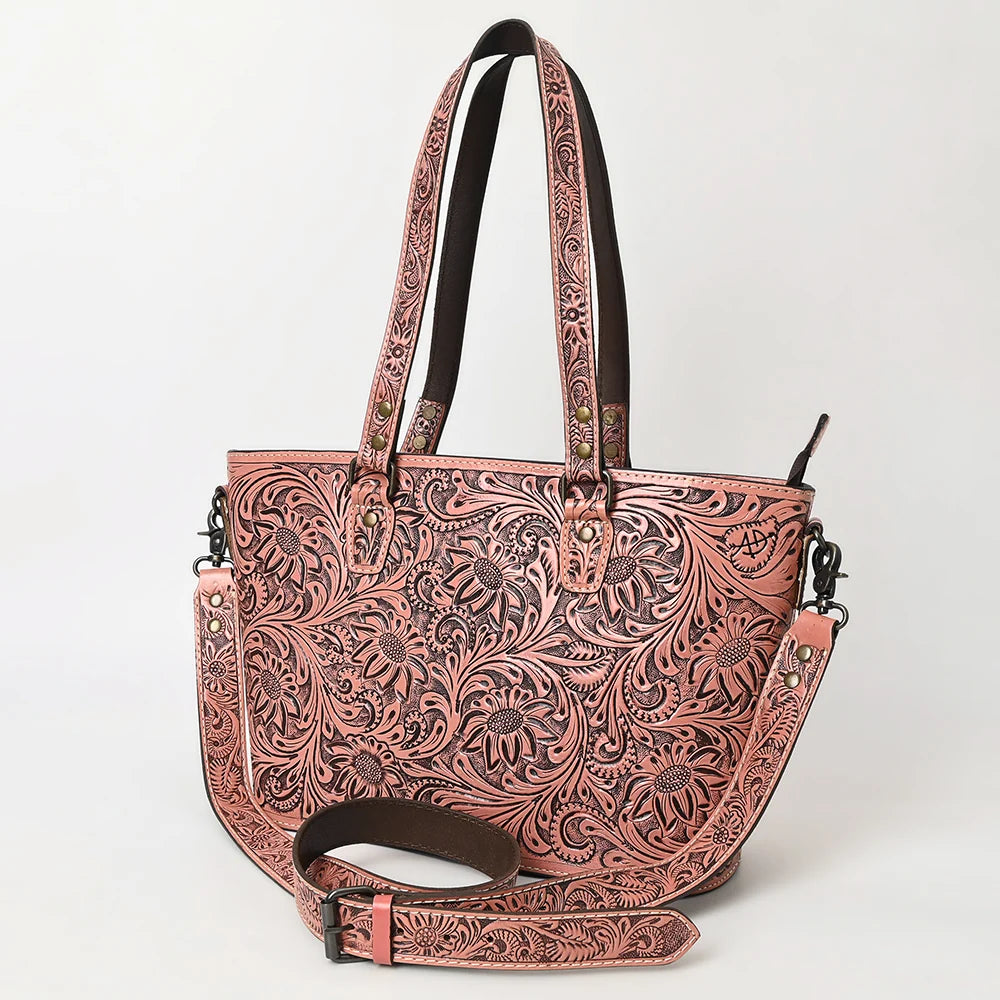 The Heirloom Floral Tote | American Darling Genuine Tooled Leather Bag