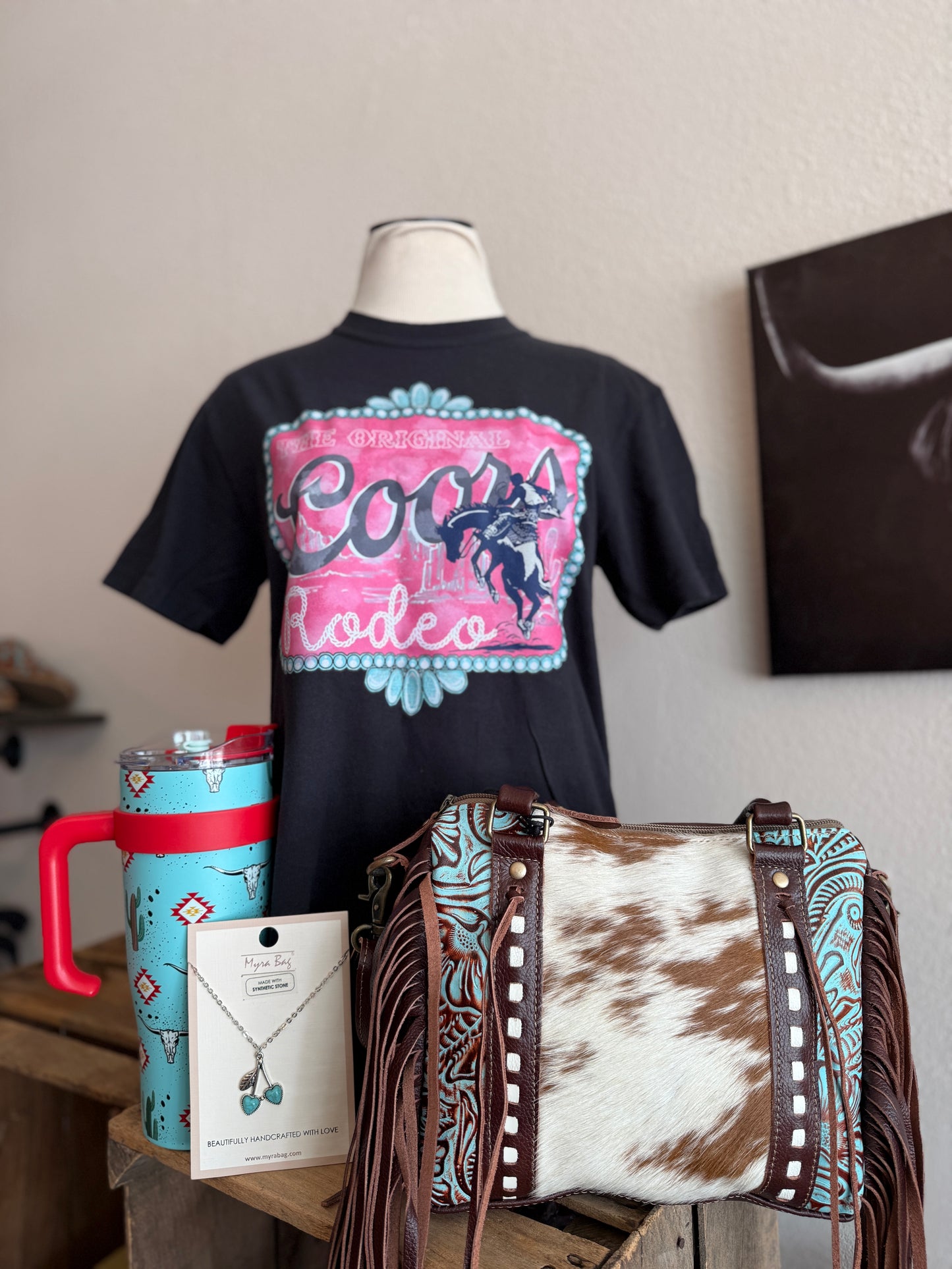 Western Mystery Bundle Box- Western Handbag, Tumbler, Tee, and Accessory