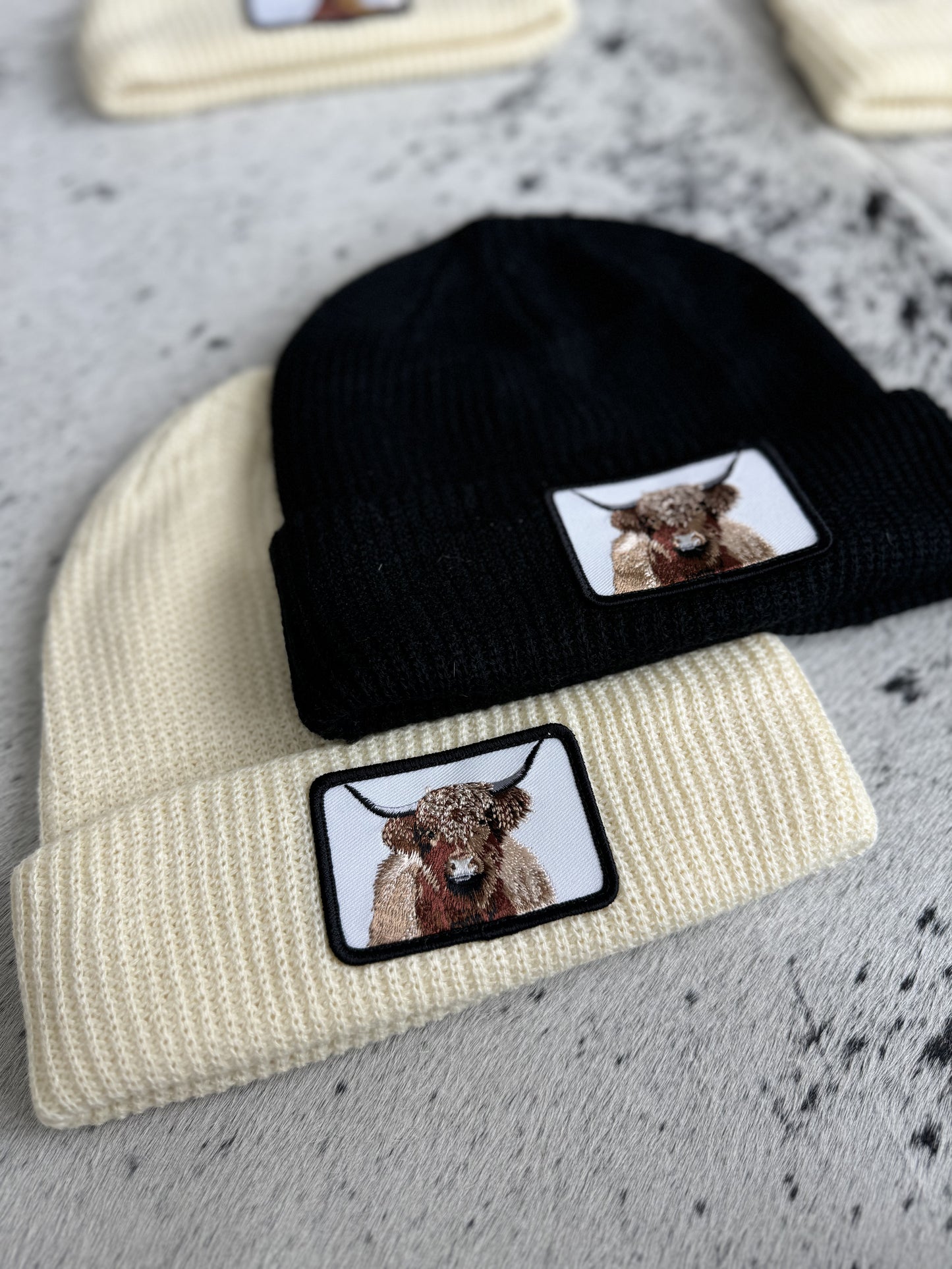 Beanie with Cute Embroidered Animal Patch