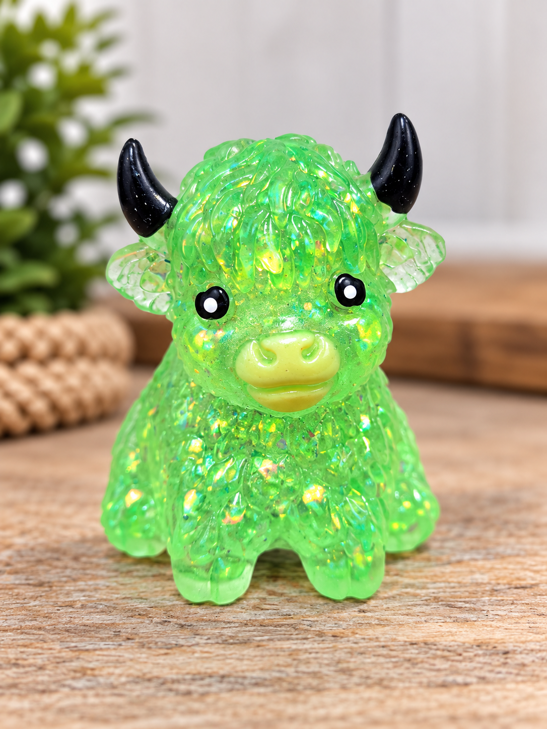 Highland Honey Cow Squishy | Stretchy Squeeze Toy