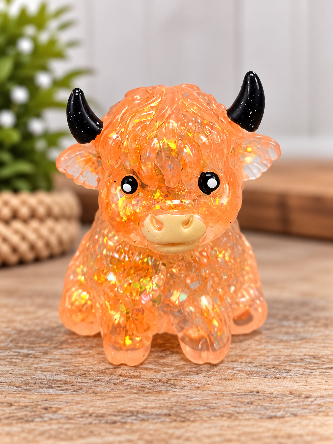 Highland Honey Cow Squishy | Stretchy Squeeze Toy