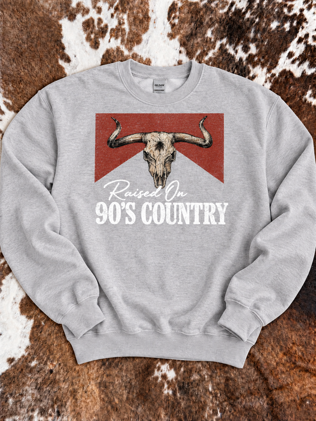 Raised on 90s | Grey Crewneck Sweatshirt