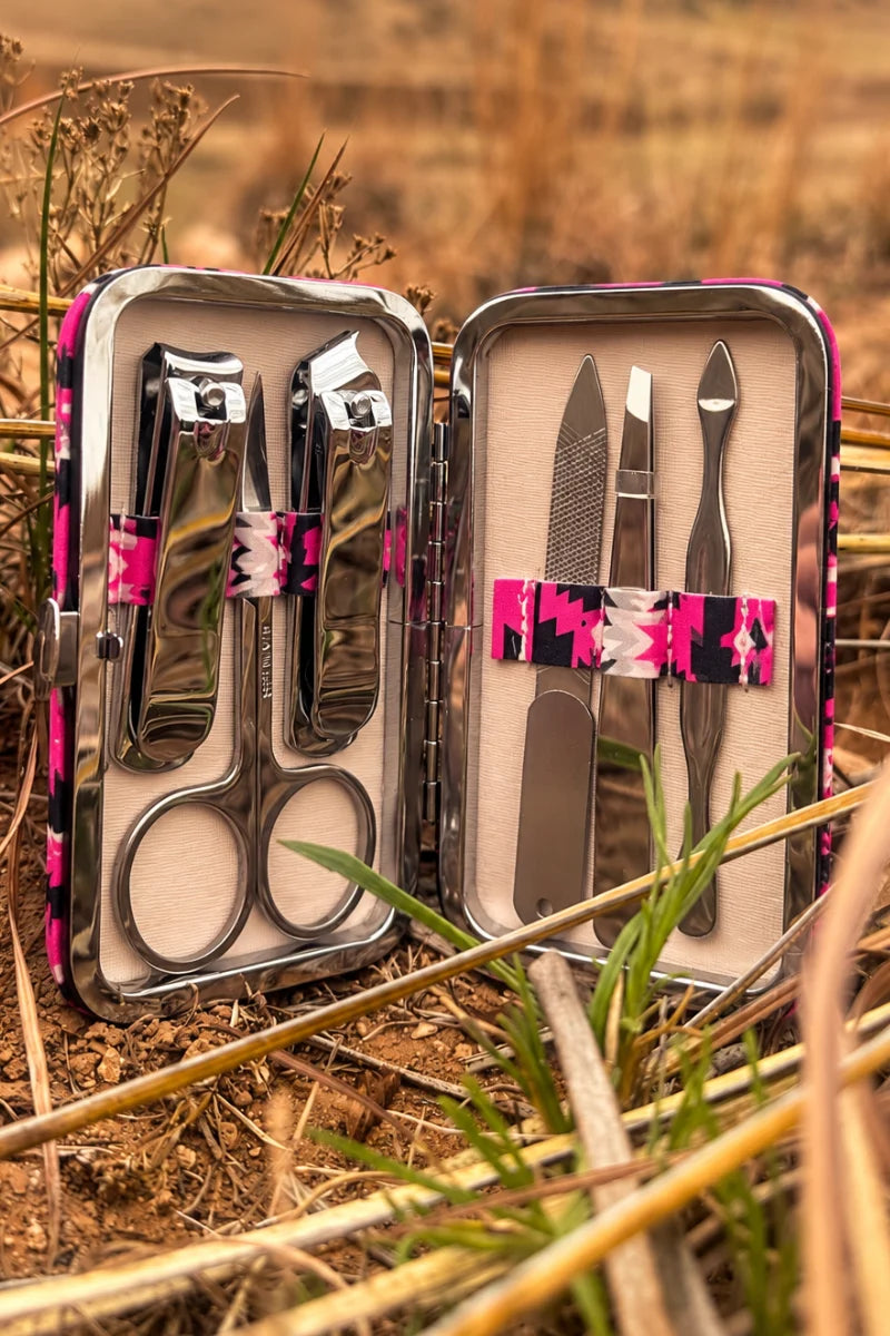Sterling Kreek Pretty and Pink Southwestern Manicure Set