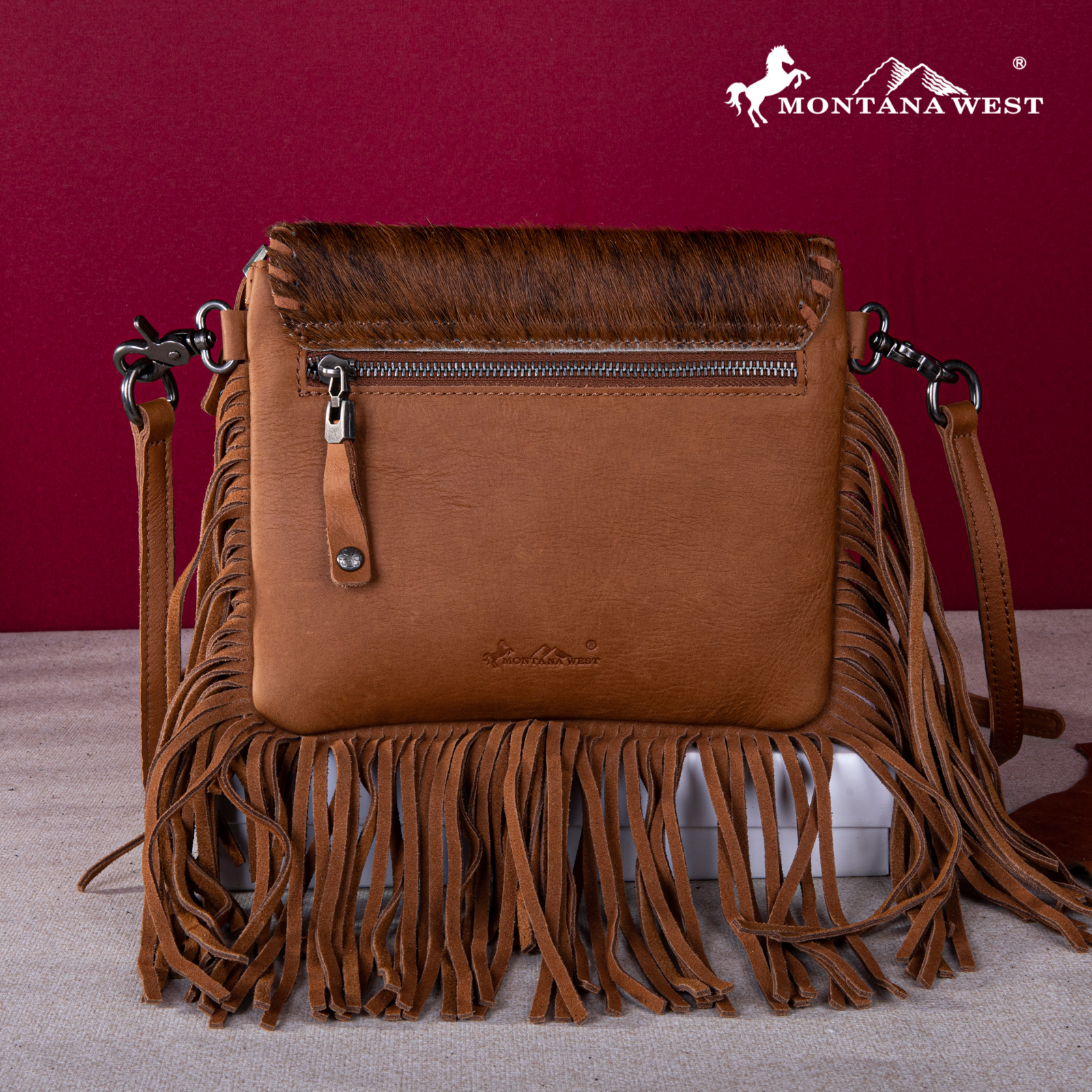 Shadow Wool & Leather Fringe Bag – Connected Fair Trade