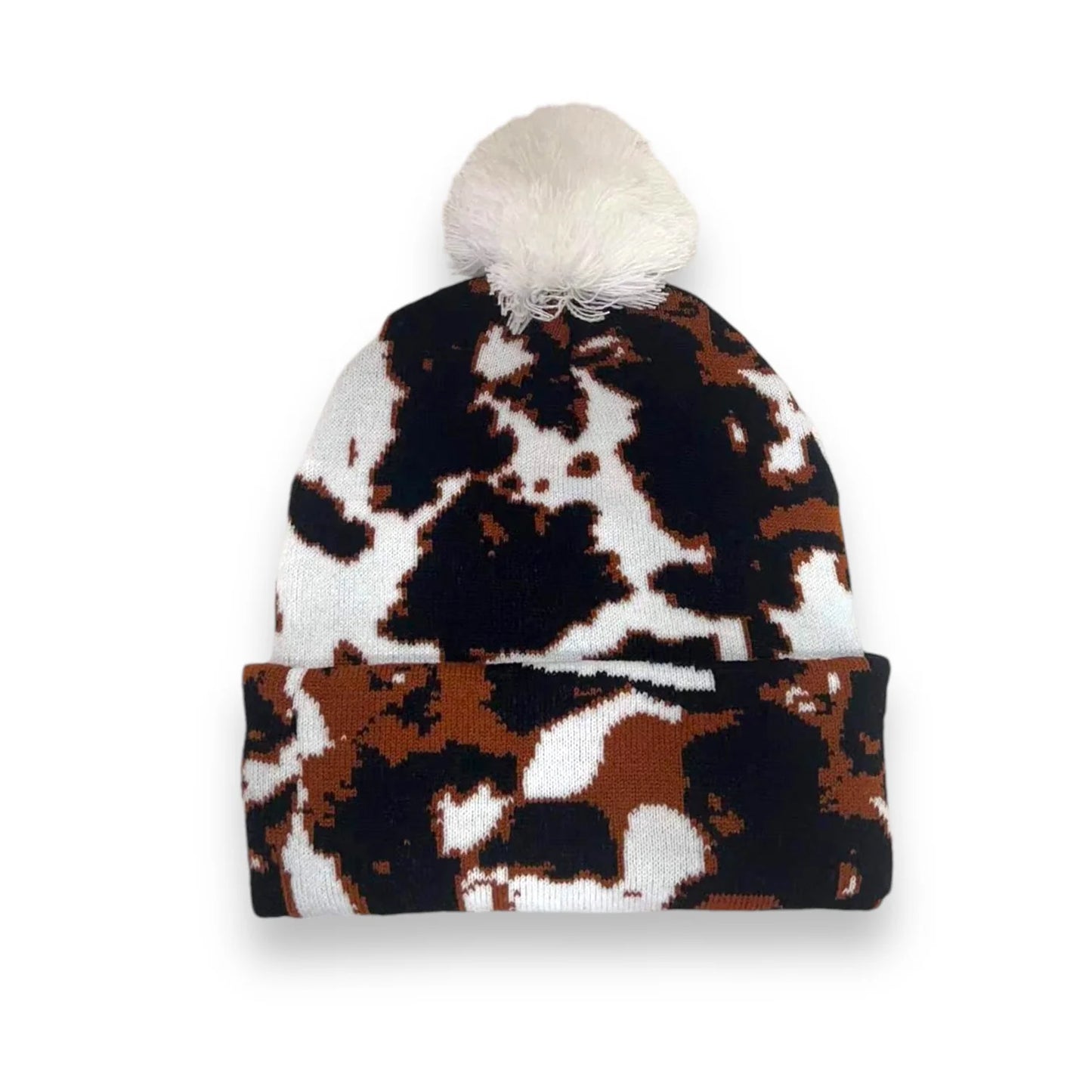 Cowprint Highland Cow Beanie