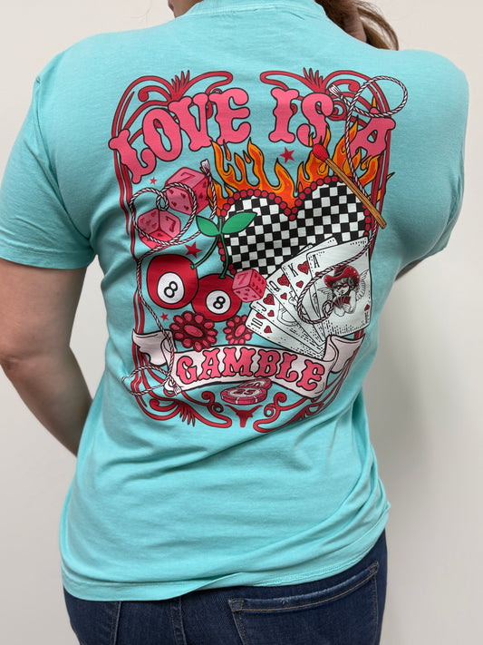 Love Is A Gamble Comfort Colors Unisex Graphic T-shirt