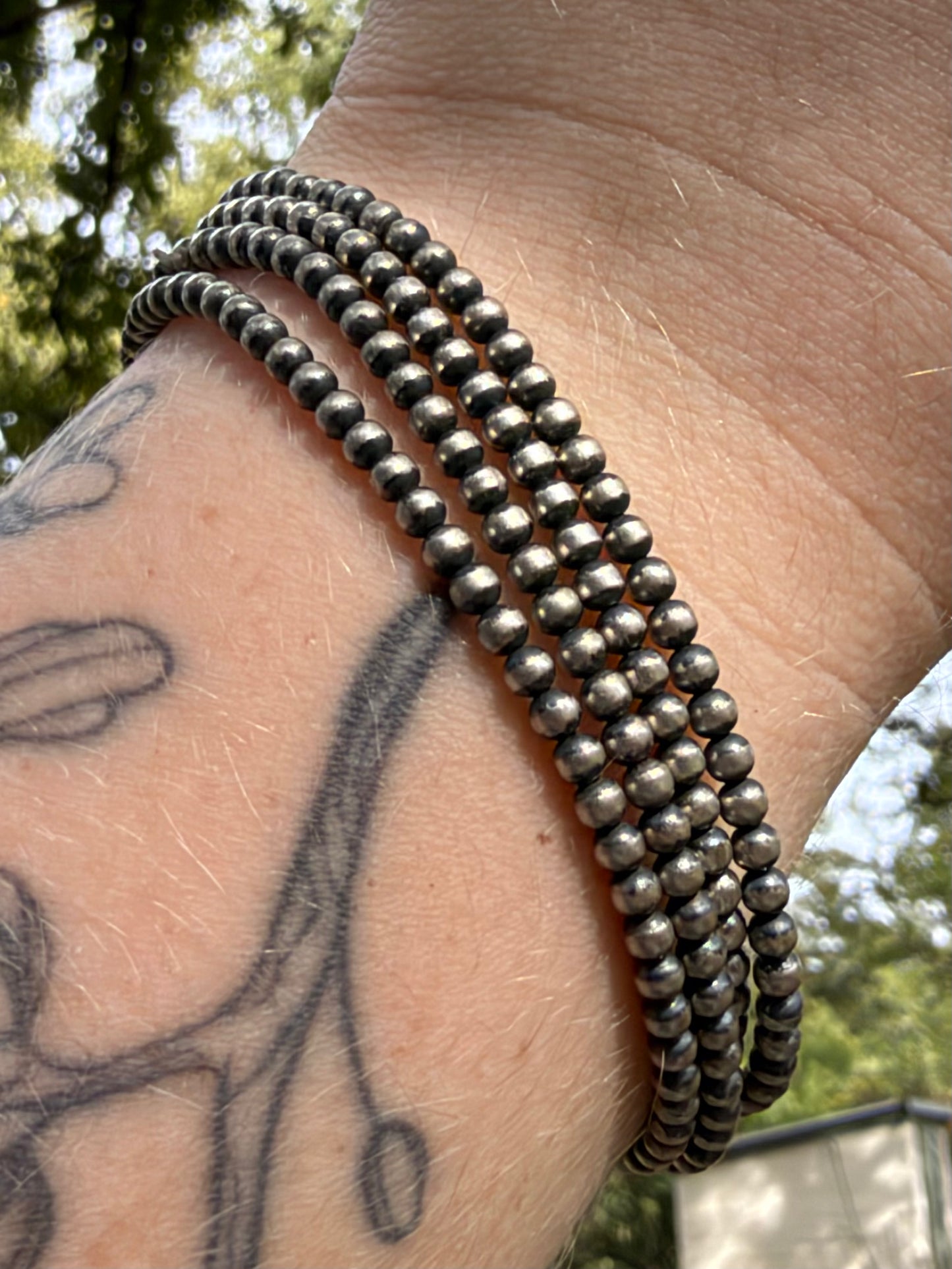 3MM Machine Made Stretchy Pearl Bracelet