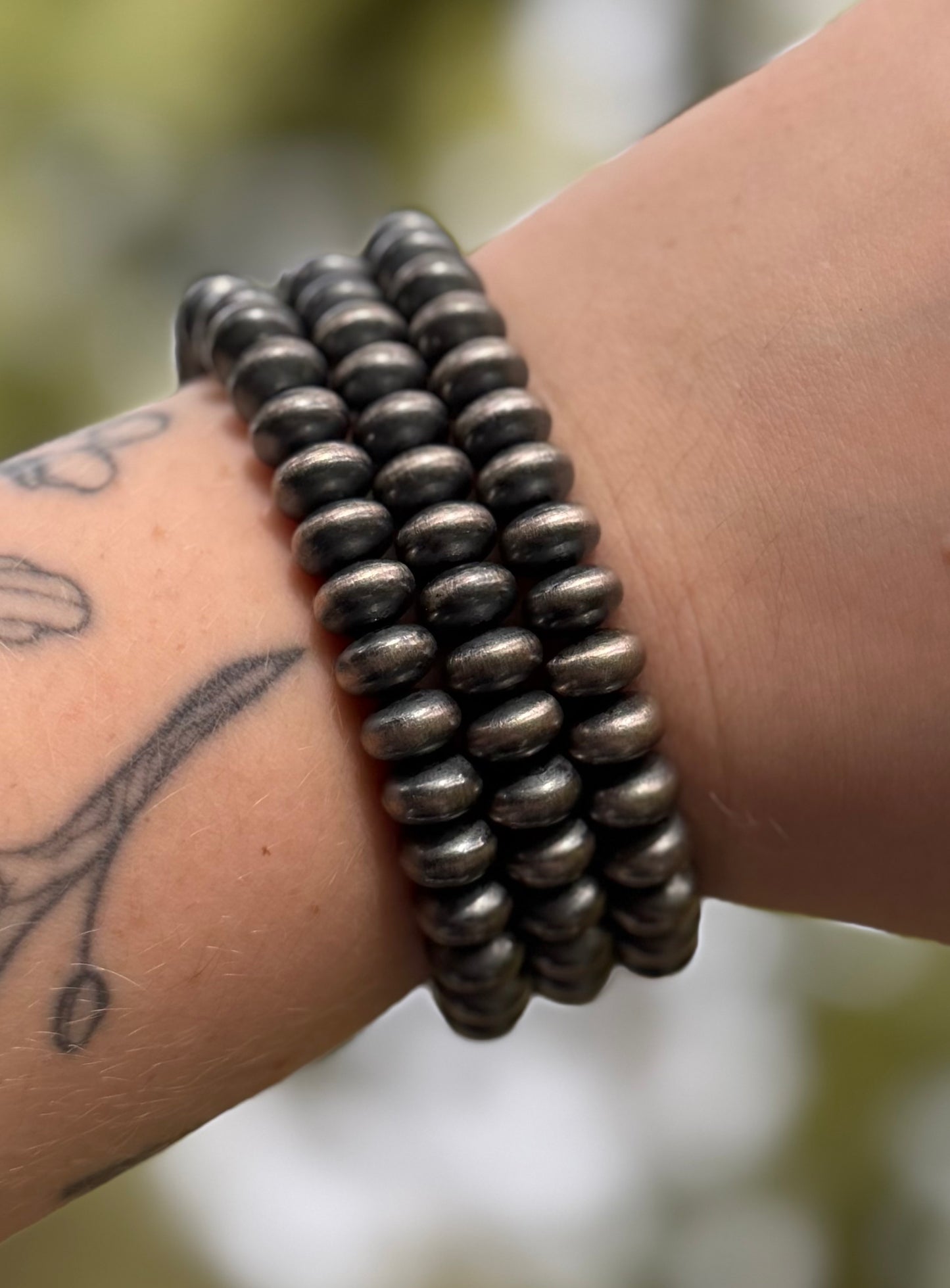 4MM Saucer Pearl Stretchy Bracelet