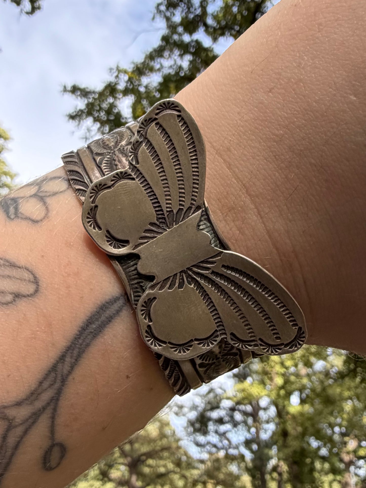 R.E | 925 Sterling Silver Butterfly Cuff