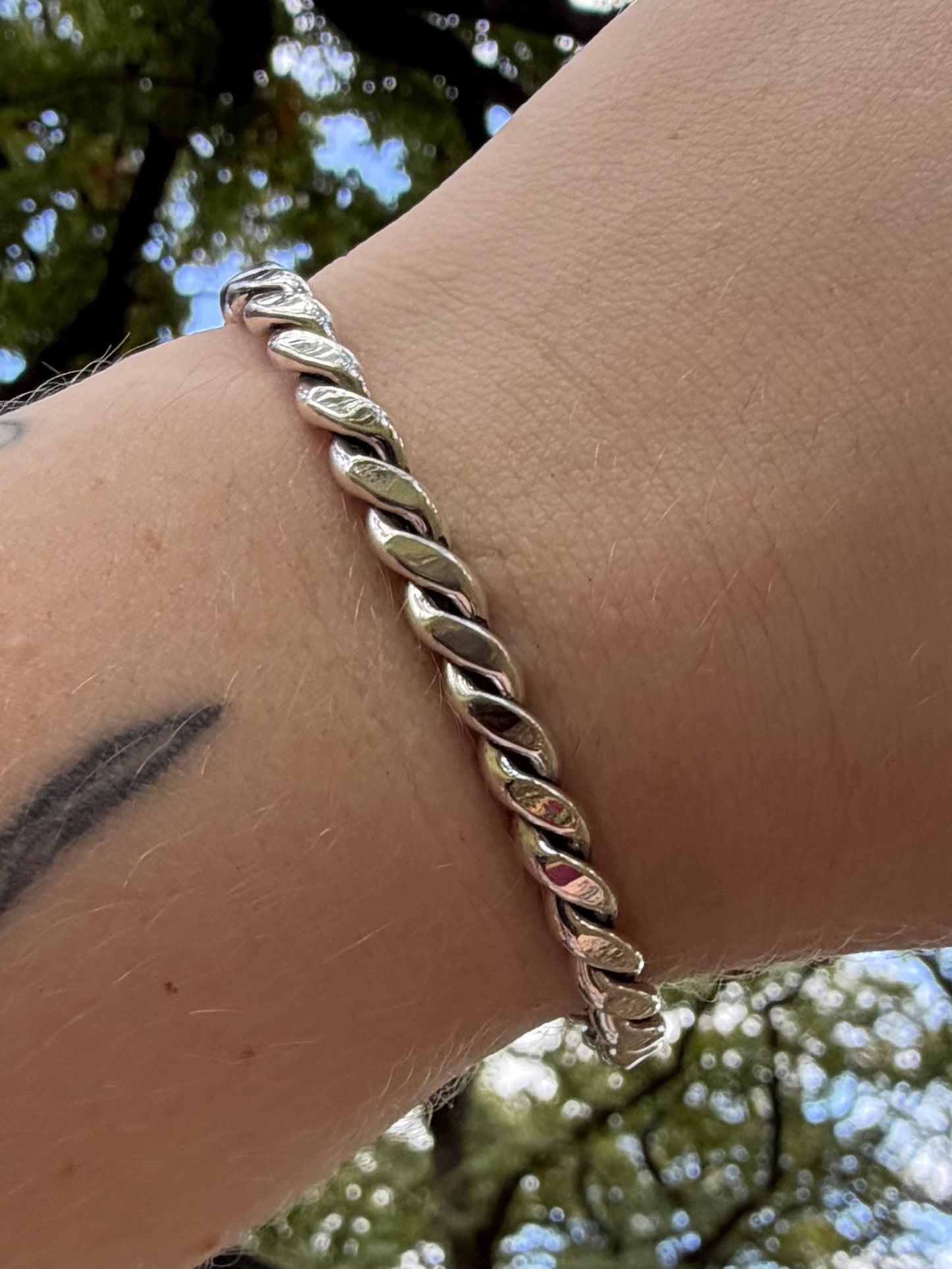 Elaine Tahe | Sterling Silver Twist Cuff