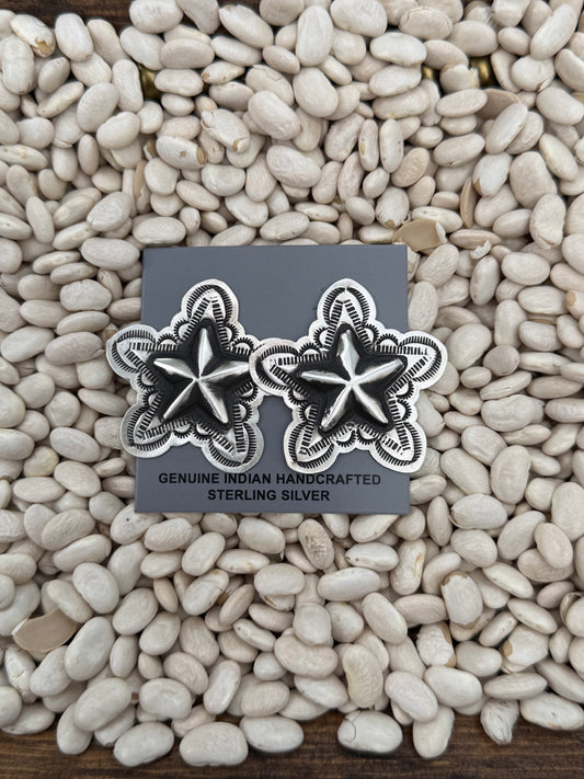Leander Tahe | Sterling Silver Star Stud Earrings