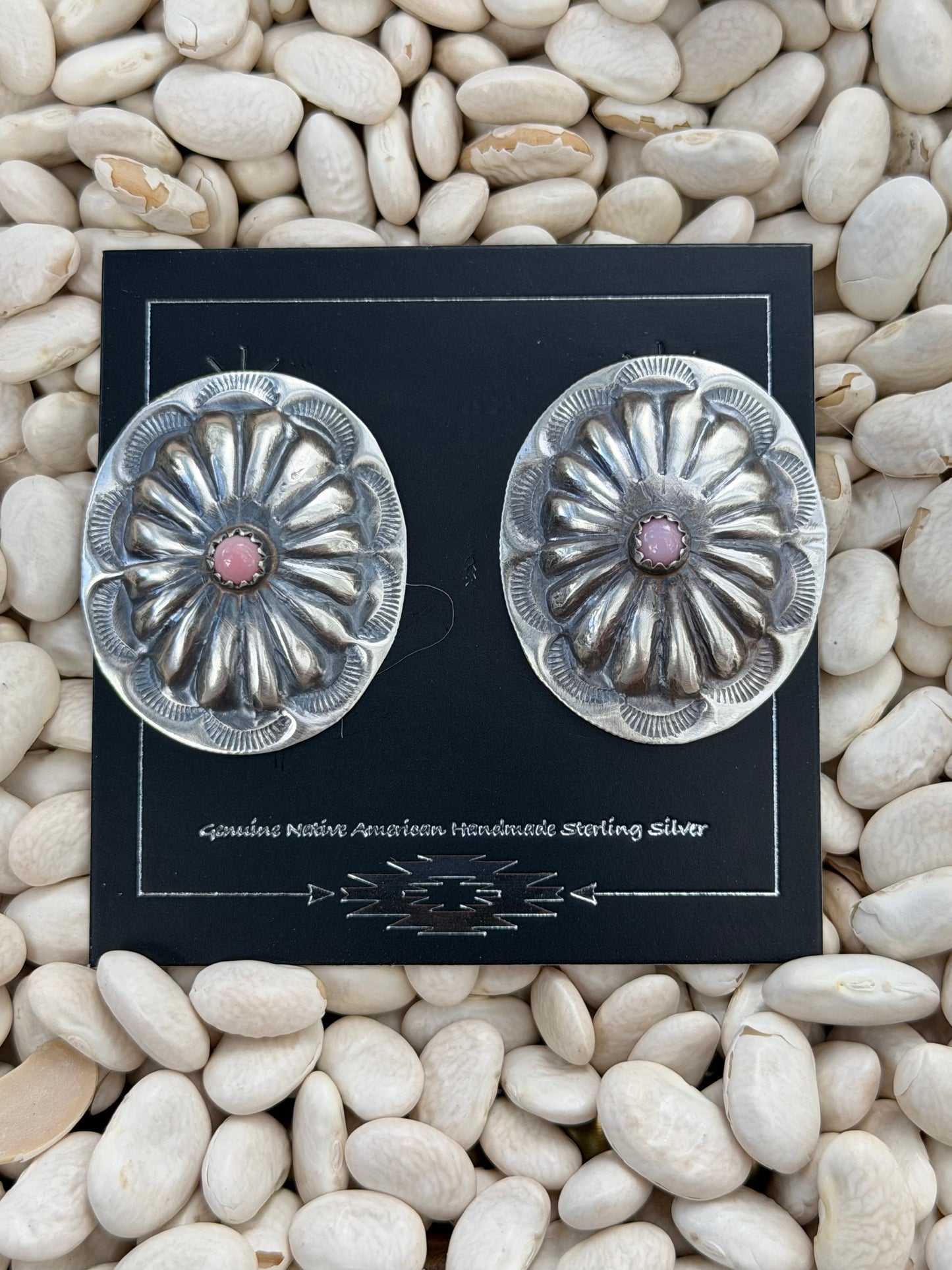 Joan & Ryan Begay | Concho Pink Conch Earrings