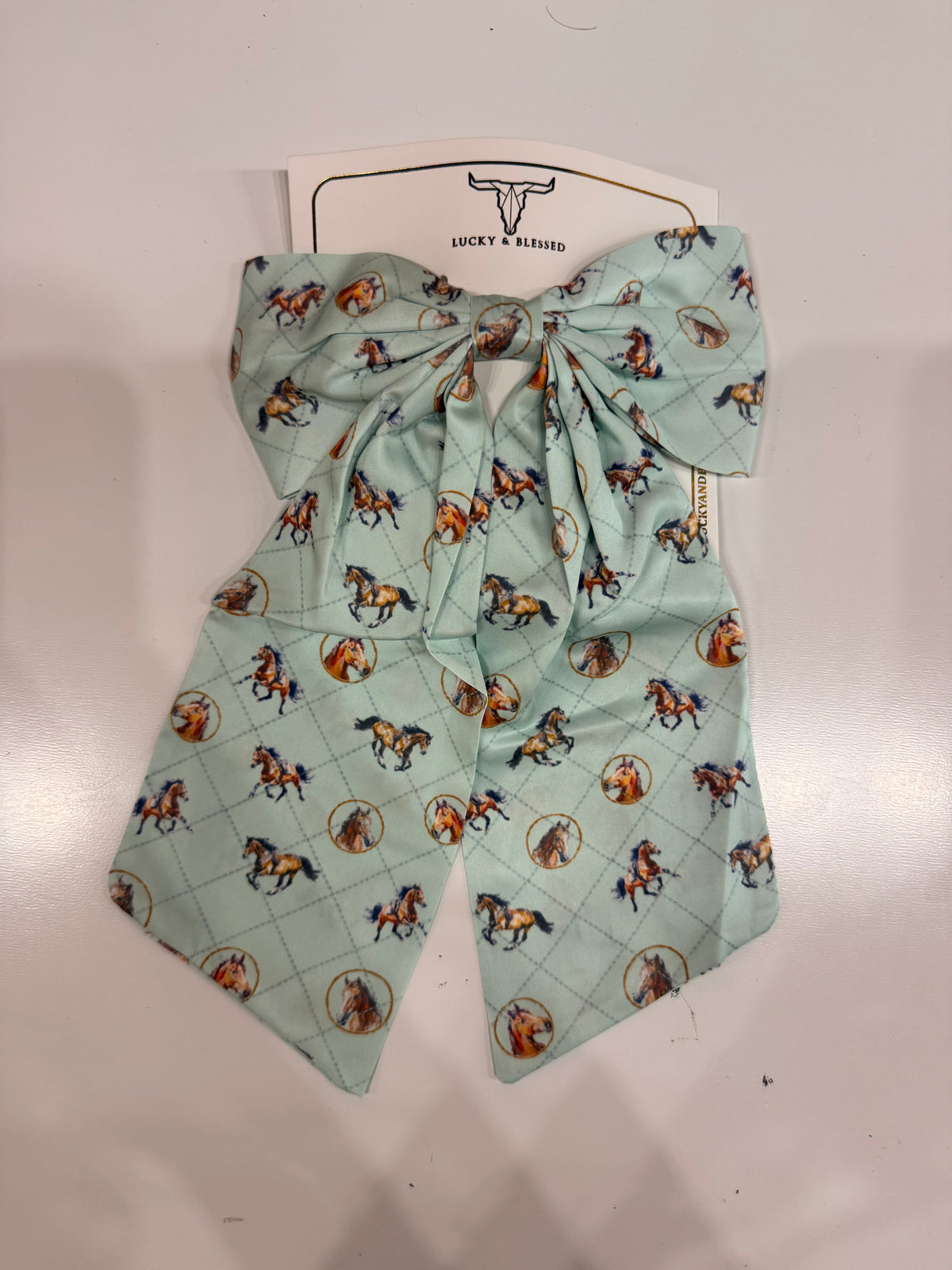 Lucky & Blessed Western Darling Long-Tail Hair Bows