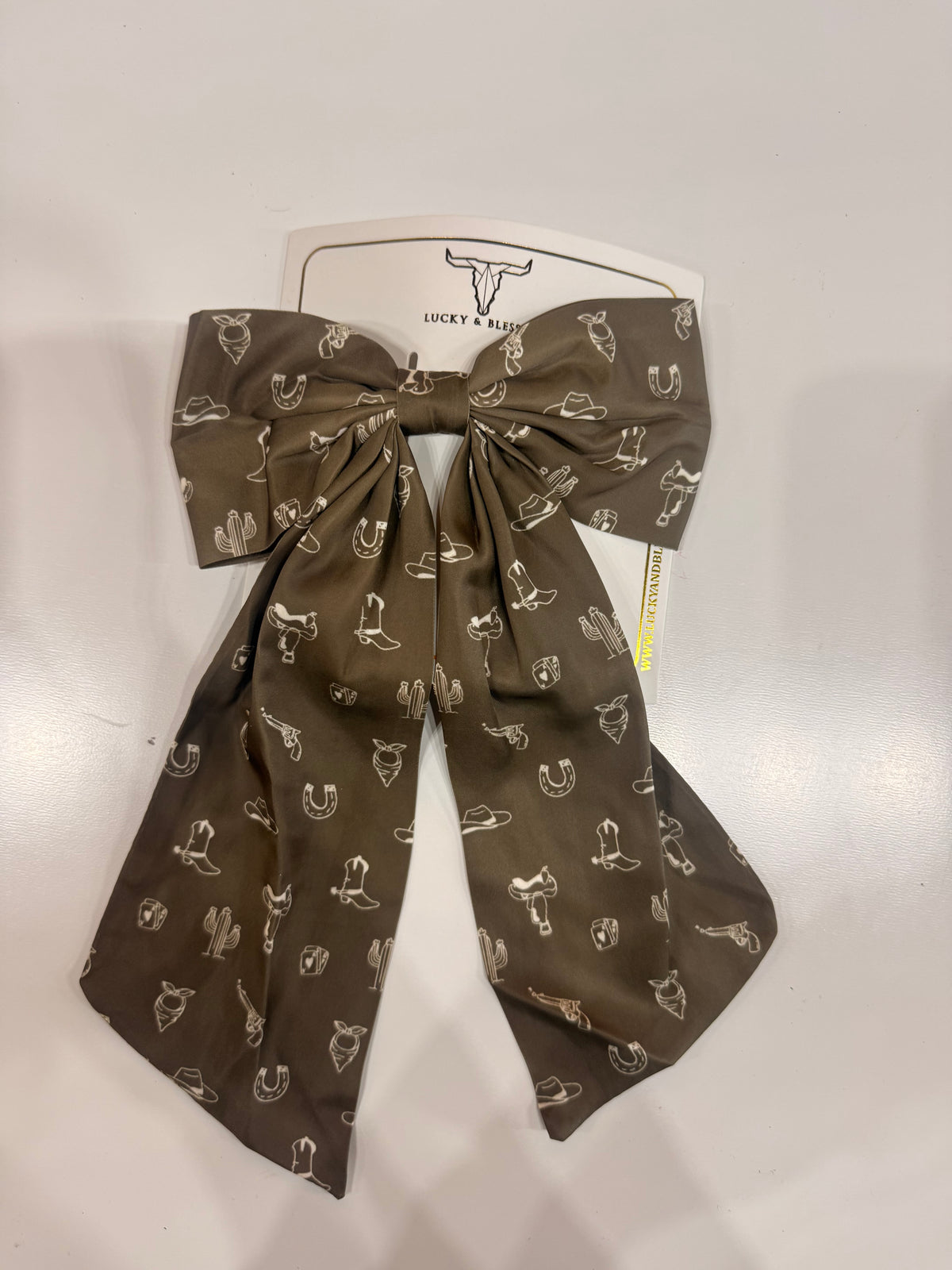 Lucky & Blessed Western Darling Long-Tail Hair Bows