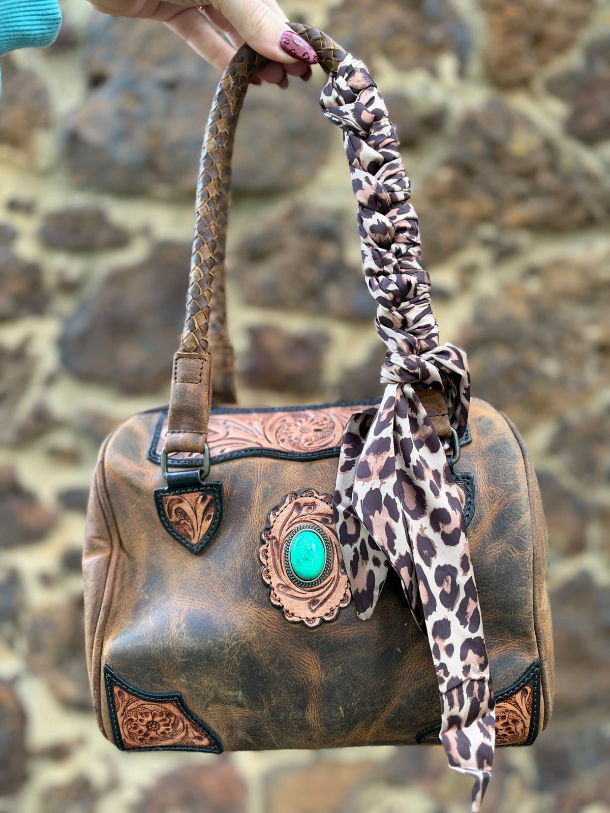 Leopard Outlaw Western Latigo