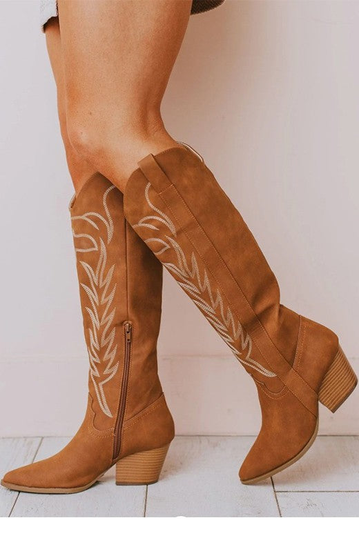 Southern Love Suede Embroidered Boot