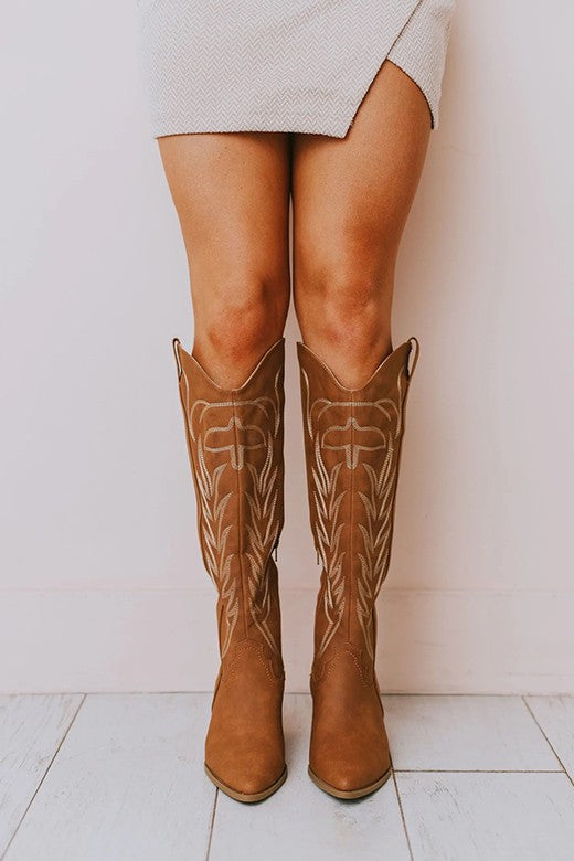 Southern Love Suede Embroidered Boot