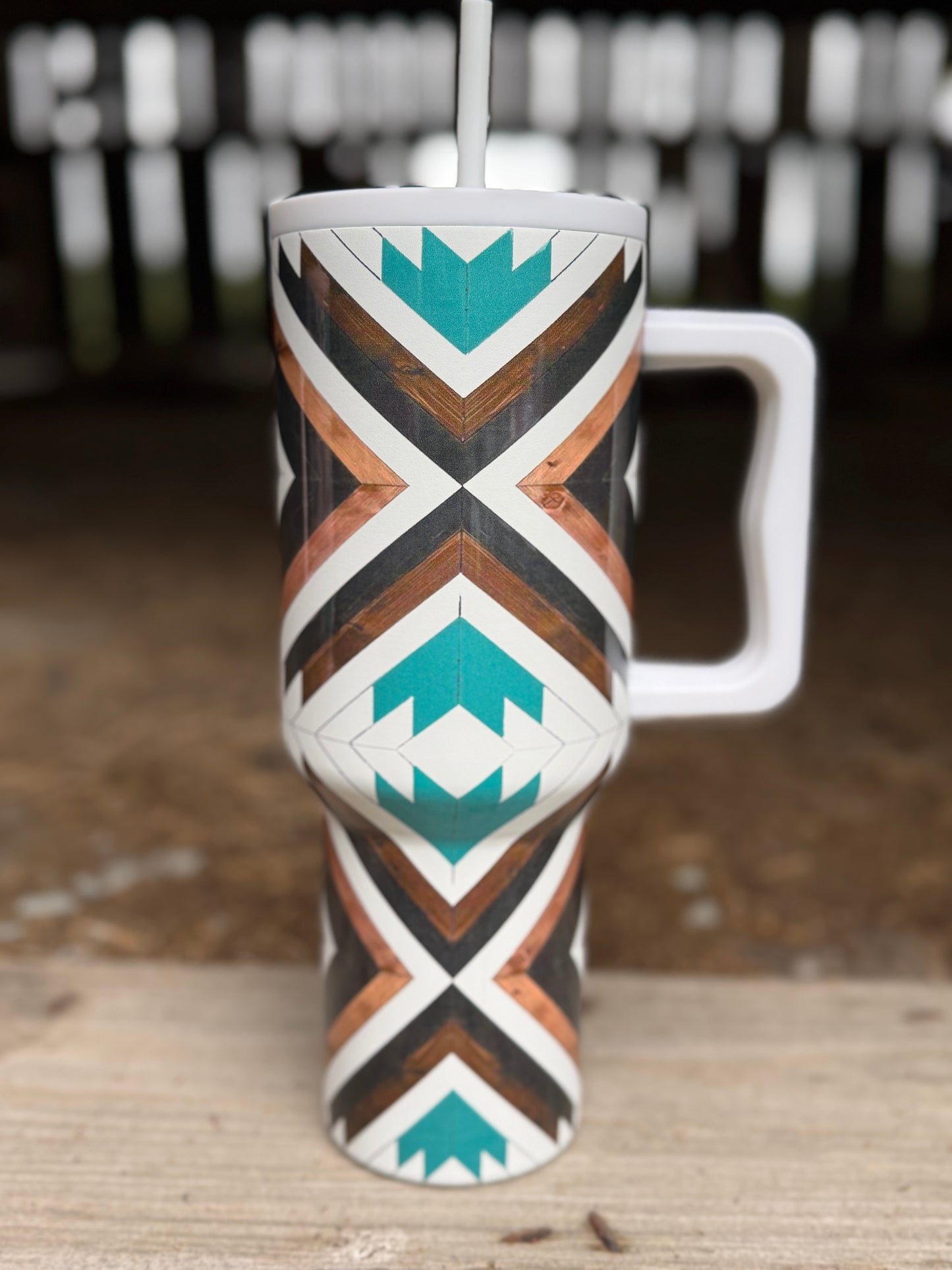 Turquoise Trailblazer 40 oz Tumbler