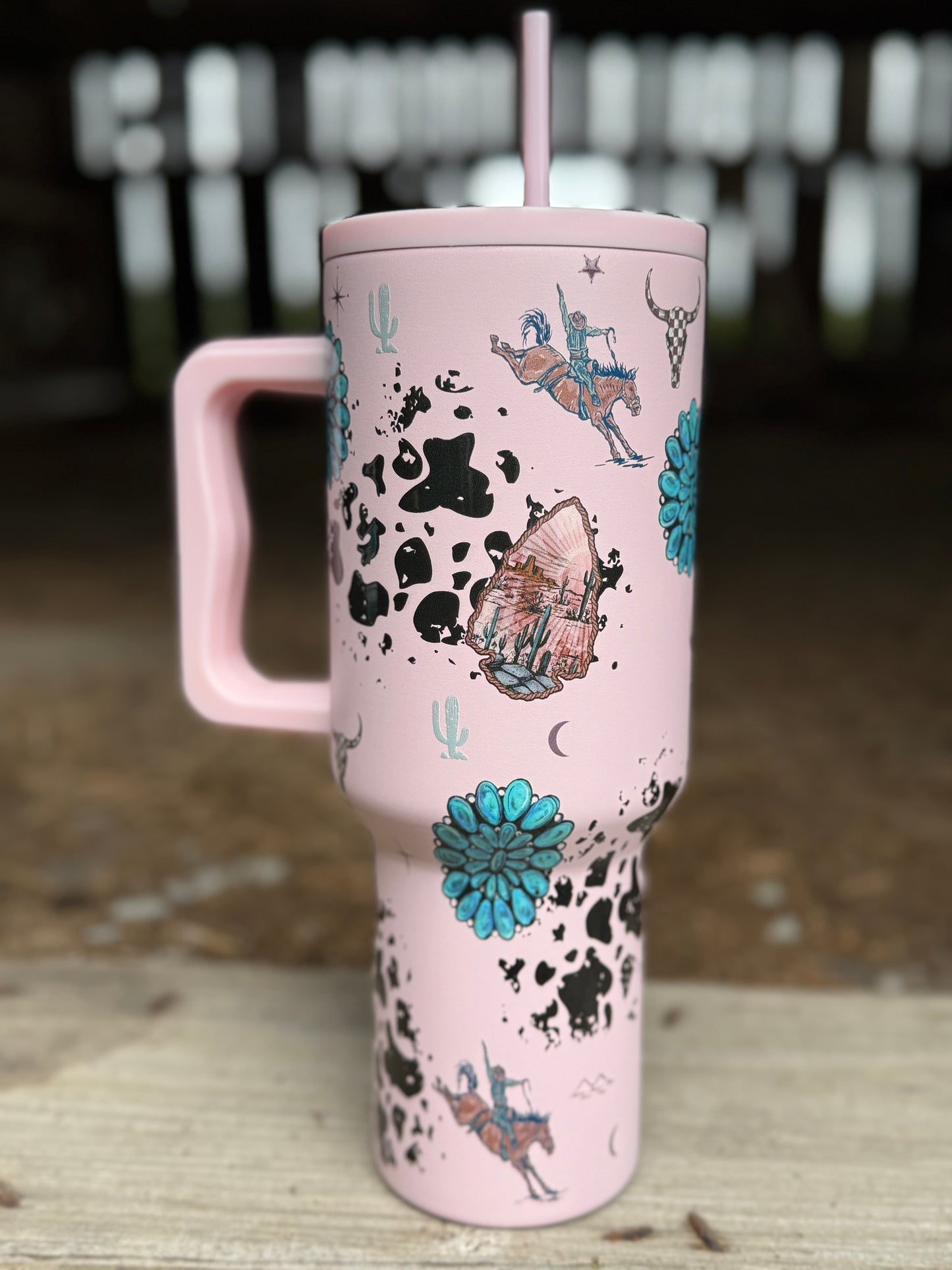 Pink Darlin’ Desert Drinker 40 oz Western Tumbler