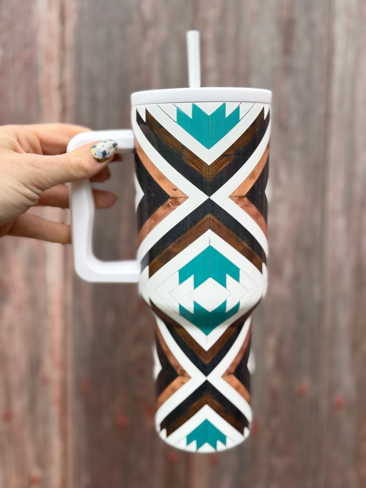 Turquoise Trailblazer 40 oz Tumbler