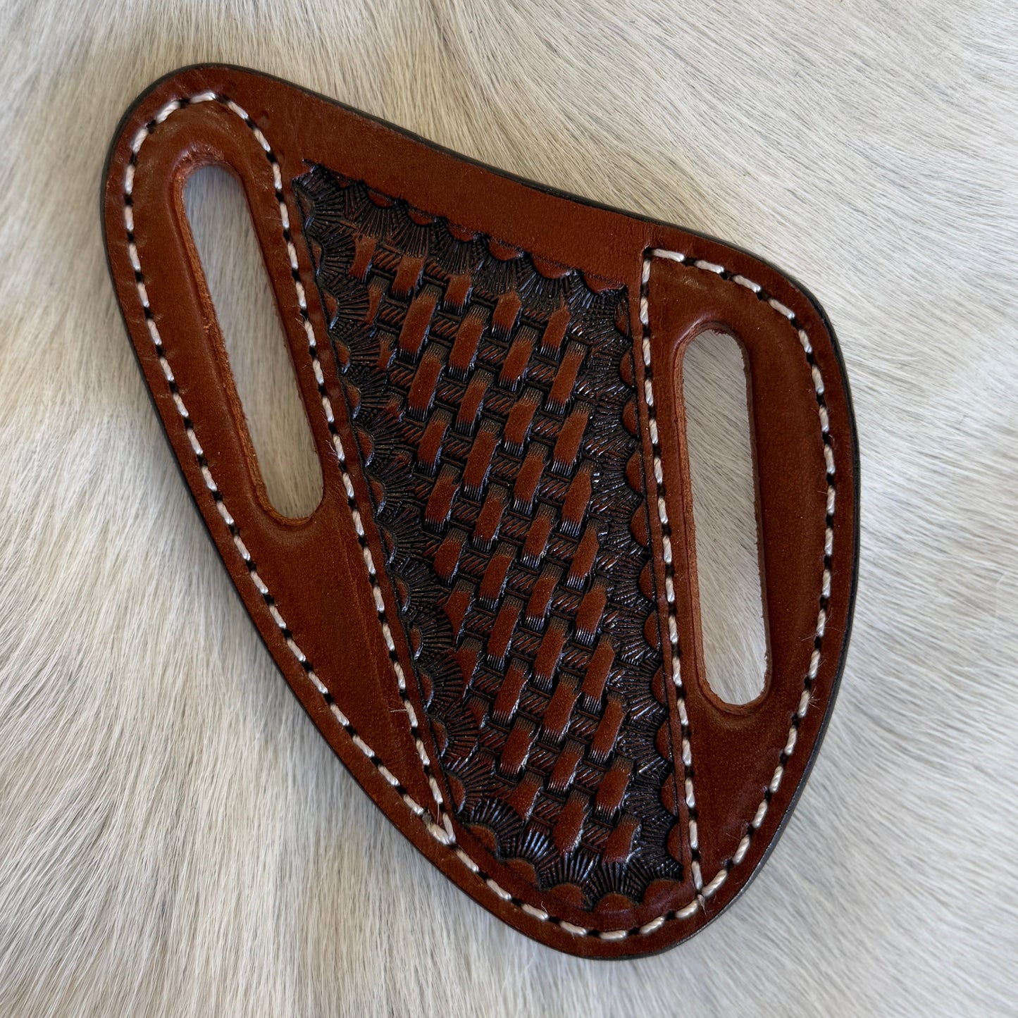 Genuine Hand-Tooled & Hand-Painted Leather Knife Sheath
