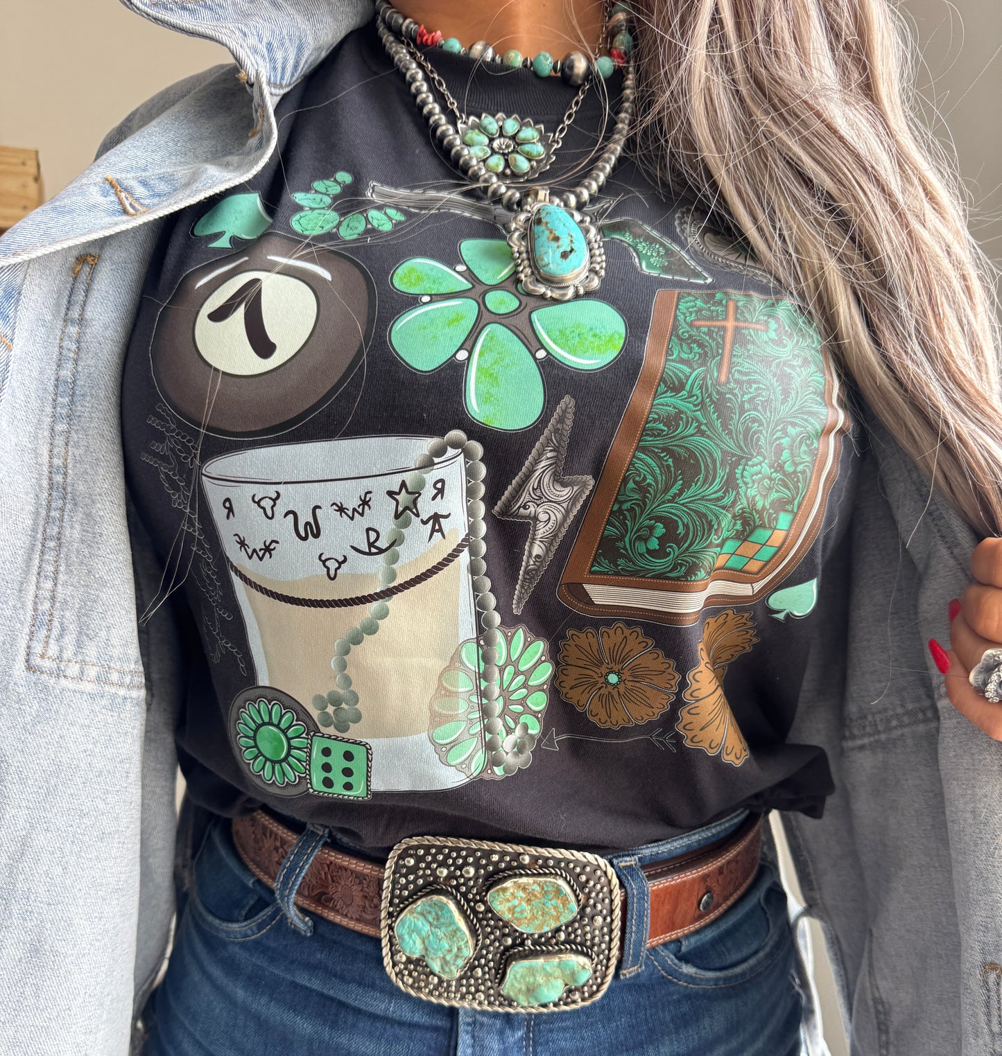 Boots, Bibles & Turquoise Comfort Colors Tee